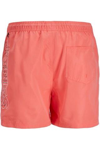 Jack & Jones Jpstfıjı Logo Erkek Hot Coral Deniz Şortu 12253118 Çok Renkli