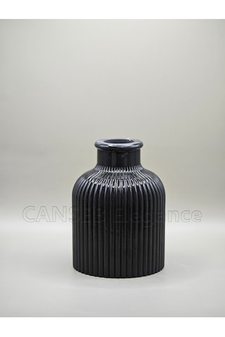 10cm Karbon Siyah - Pampas Vazosu - Premium - Decor