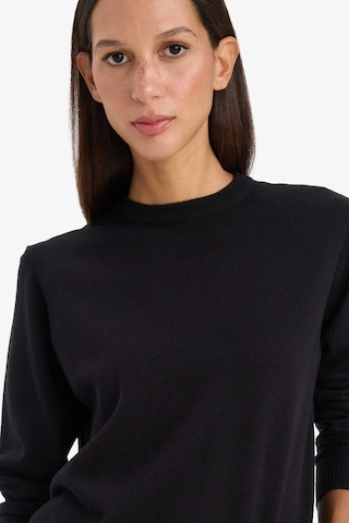 Defacto Relax Fit Bisiklet Yaka Triko Kazak C0058AX24WN Siyah