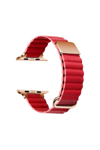 Watch 38mm Uyumlu Krd-78 Pu Deri Kordon Strap Kayış Cppl- Koyu Yeşil