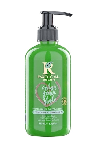 Radical Color New 25/greenapple Amonyaksız Su Bazlı Saç Boyası 250 Ml 1 Adet Yeşil Elma