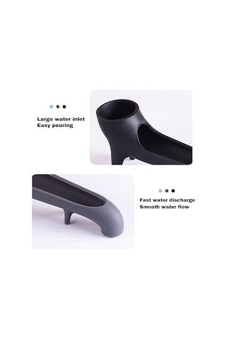 Reedark Kahve Makinesi Su Tankı Hızlı Doldurma Huni - Yemek Grubu Silikon, Taşınmadan/parçalamadan Su Ekleme, Kayma Engeli, Tüm Arka Su Kutulu Makinelere Uygun, Siyah Siyah