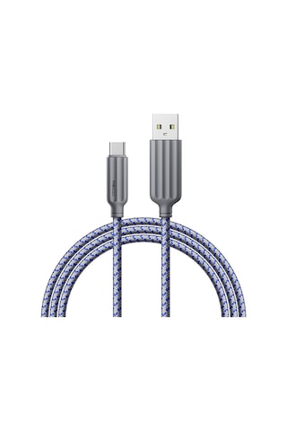 Recci RTC-N23C 3A Type-C To USB-A 1 M Hızlı Şarj Kablosu Gri