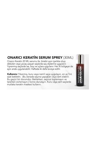 Liquid Keratin Saf Keratin Serum Sprey 30 ML