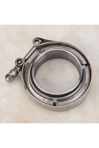 Geeroyoo 2.25 İnç V Tipi Amerikan Boru Klipsi + 2 Adet Flanş, 304 Paslanmaz Çelik, Turbo Egzos Sistemi İçin Kaynak Ve Sabitleme Uygulaması