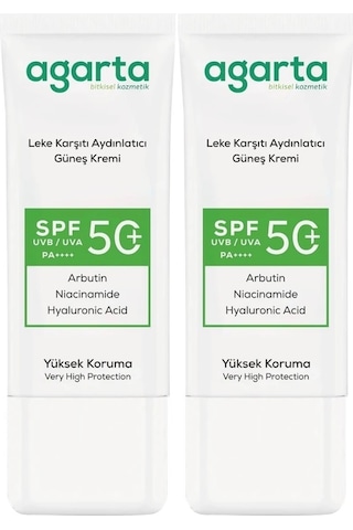 Agarta Leke Karşıtı Aydınlatıcı Spf+50 Faktör Yüz Güneş Krem 50ml 47104243