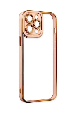 Cosmotex Newface Apple iPhone Uyumlu  13 Pro Kılıf Liva Lens Silikon - Rose