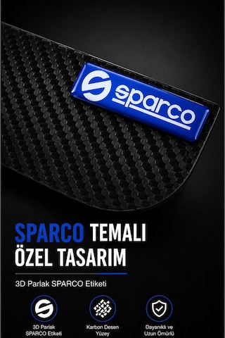 Sparco Logolu Karbon Desenli Yan Ayna Yağmur Koruyucu Siperlik 2'li Set