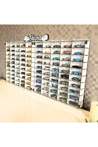Goodsign Pleksi Kapak 1/64 Hotwheels Uyumlu Oyuncak Hobi 100lü Araba Rafı