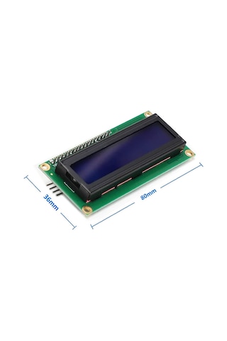 IIC I2C Seri 1602A 2x16 Mavi Karakter LCD Modül Display Ekran 5V Beyaz Arka ışık