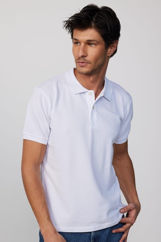 Tudors Erkek Slim Fit Dar Kesim Pamuklu Yumuşak Dokulu Serin Tutan Kumaş Düz Pike Beyaz Polo Yaka Tişört-30764-Beyaz