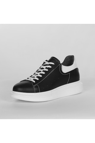 Boy Uzatan Gizli Topuklu Siyah-beyaz Spor Ayakkabı Siyah - Beyaz