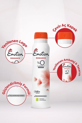Romance Kadın Vegan Deodorant 6x150ML Hızlı Kurur, Leke Bırakmaz