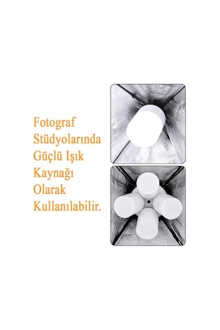 Zmr 114/G 20W Oval Torch Led Ampul Gri 6500K Beyaz Işık