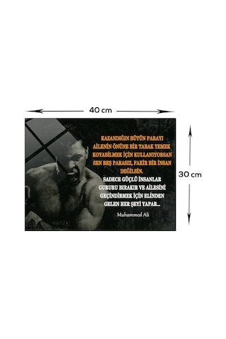 Decorita Kişisel Gelişim Cam Tablo Muhammed Ali