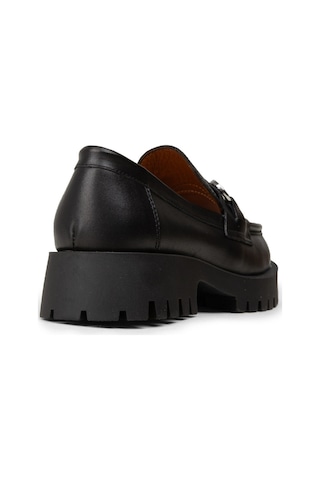 Deery Kadın Hakiki Deri Siyah Tokalı Loafer - 02037zsyhe01