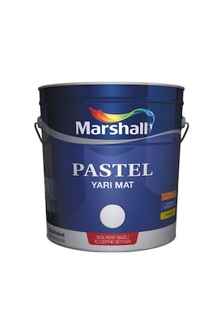 Marshall Pastel Yarımat Sentetik Boya Beyaz 2.5 Lt. Marshall Pastel Yarımat Sentetik Boya Beyaz 2.5 Lt.