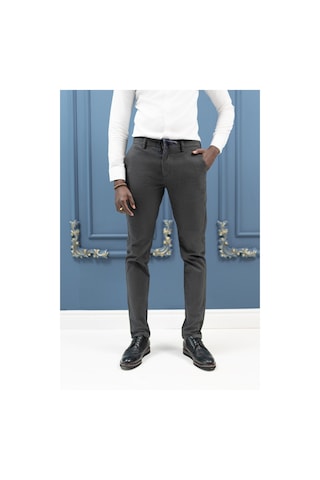 Perpant Slimfit Beli İplikli Pamuklu Gabardin Kışlık Jogger Pantolon Antrasit