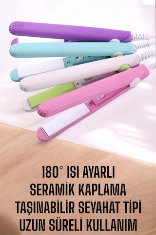 Sptmgldı 180 C Isı Ve Uzun Süre Kalıcı Düzlük Sağlayan Mini Saç Düzleştirici