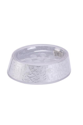 Sabunluk Gümüş Yaprak Desenli 15x11x4cm