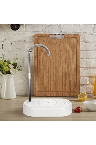 Leezsing Masaüstü Su Şişesi Dağıtıcısı Tezgah Üstü Su Şişesi Pompası 5 Galon Usb Şarjlı Su Dağıtıcısı Ev, Ofis İçin Beyaz