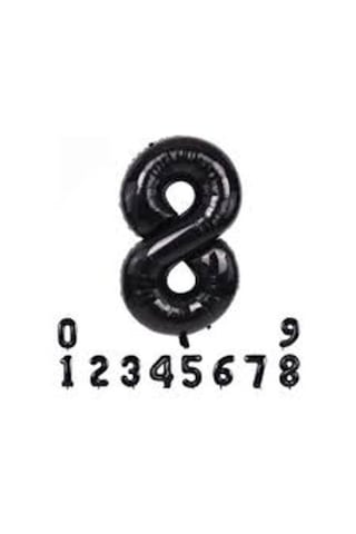 8 Yaş Siyah Folyo Balon 34 Inc 76 Cm Tüm Yaşlar