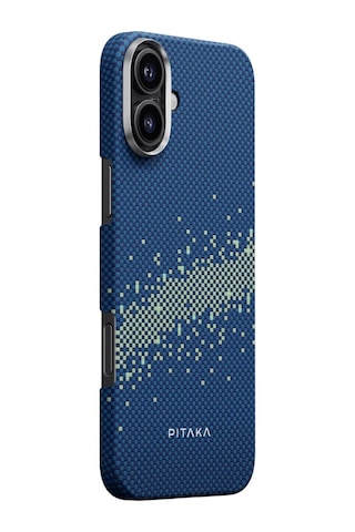 Apple Uyumlu iPhone 16 Kılıf Magsafe Özellikli Aramid Fiber Pitaka Tactile Woven Starpeak Serisi Milky Way Galaxy