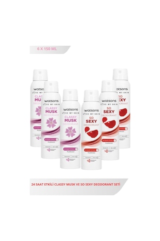 Watsons Classy Musk 150 Ml X3 Ve So Sexy 150 Ml X3 Deodorant Seti