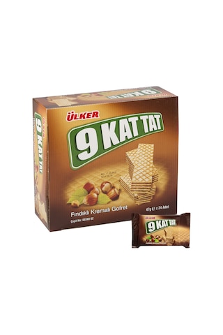 Ülker 9 Kat Tat Fındıklı Gofret 24 x 39 G Ülker 9 Kat Tat Fındıklı Gofret 24 x 39 G