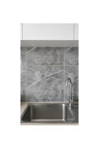 Mutfak Banyo Kaplama 30x30 Antrasit Mermer Desenli Duvar Sticker Kolay Uygulama Alışveriş Hobi