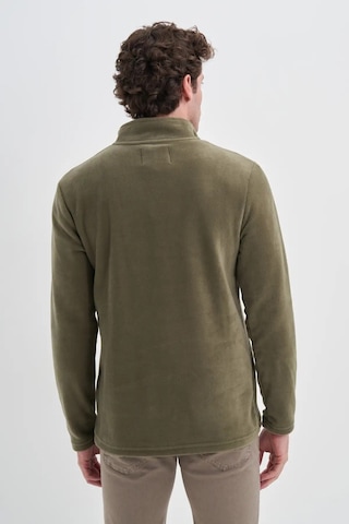 Cazador Yarım Balıkçı Yaka Kalın Polar Regular Fit Sweatshirt-56320 Yeşil