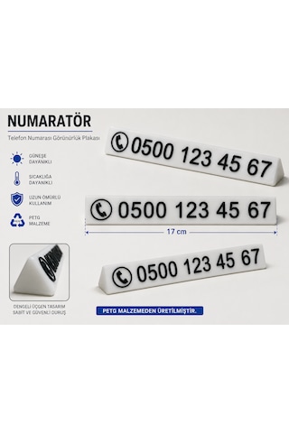 Kişiye Özel Araç Numaratör 001