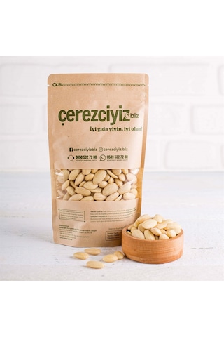 Çerezciyiz Biz Zarsız ve Tuzsuz Soyulmuş Çiğ İç Badem 500 G