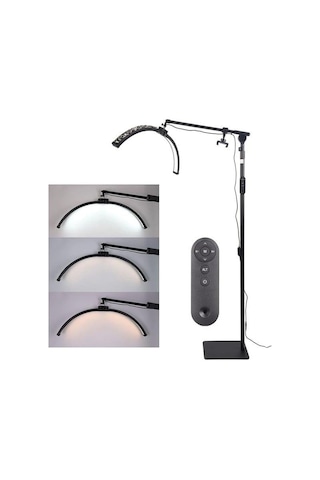 Trled F-700b 70cm Zebra Elmas Desenli Ayaklı Profesyonel Güzellik Salonu Lambası Beyaz - Beyaz Işık