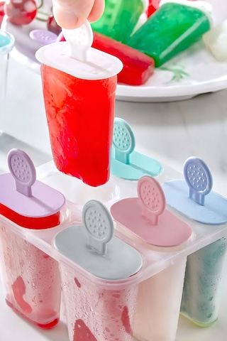 Rotanev Renkli Pratik 6 lı Meybuz Dondurma Kalıbı | 6 Adet Buz Meybuz Ve Dondurma Kalıbı