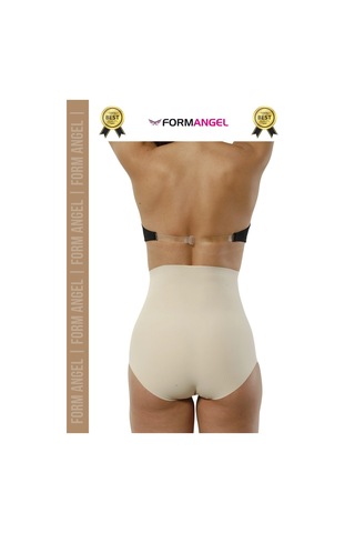 Form Angel Korse 2 Beden İncelten Toparlayıcı İz Göstermeyen Kaymaz Kadın Lazer Kesim Slip Korse - 5 Adet Ten