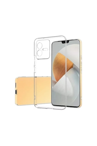 Kvy Vivo Y22s Kamera Korumalı Süper Silikon Kılıf