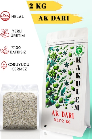 Kakulem Sertifikalı Muhabbet Kuşu Papağan Yemi Ak Darı 2 Kg
