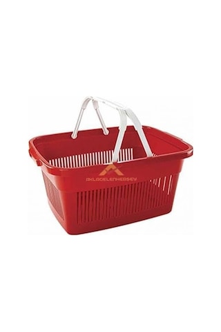 Market Sepeti Sağlam Plastikten Üretim Market İçi Hafif Alışveriş El Sepeti 46x34cm