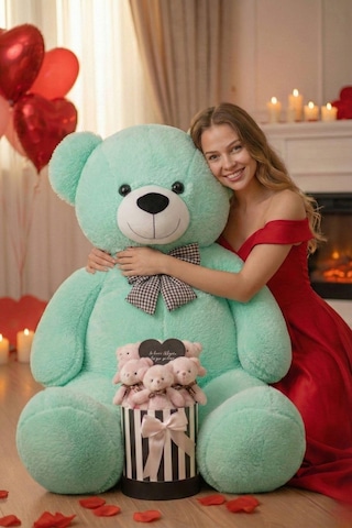 Kadınlar Günü Ne Özel: 90 Cm Peluş Ayı & Aynalı Mesajlı Pembe Silindir Ayıcık Buketi Romantik Sevgiliye Hediye Buket 13290768