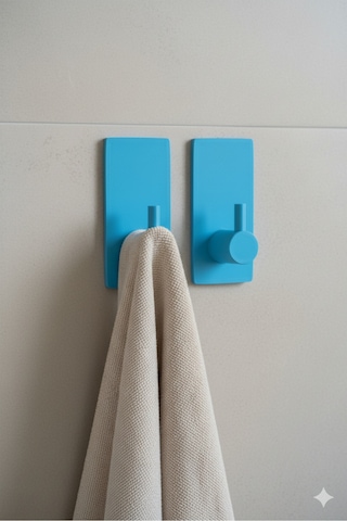 2 Li Askılık Kapı Arkası, Duvara Monte, Dayanıklı Malzeme, Sarı 65 Sarı