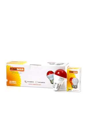 10 Adet 1w E27 Kırmızı Yuvarlak Gece Lambası Led Ampul Eamp-075 5492 11