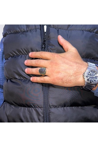 925 Ayar Gümüş Yüzük İle Gerçek Oval Opal Taşı - Özgün İfadelere Sahip Takı Parçası Gümüş
