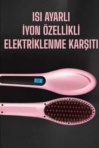 Fön - 357 - Tarağı Saç Düzleştirici Sıkı Dişli Isı Ayarlı - Shopılke - Elektriklenme Karşıtı