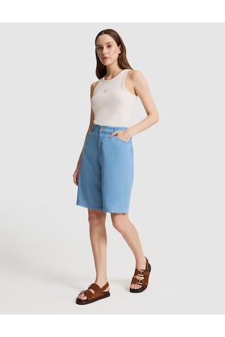 Pierre Cardin Kadın Açık Mavi Şort Jean 50324122-vr003