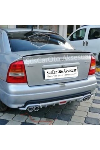 ŞüsCarOto Opel Astra G 1998-2004 Bagaj Üstü Spoiler Bagaj Çıtası Piano Black Parlak Siyah (00)