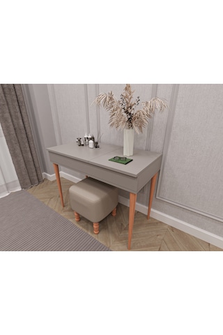 Asra Trend %100 Mdflam Aynalı Makyaj Masası Mam-01 Kül Gri Gri