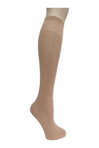 Dore Kalın Dizaltı Masaj Çorabı 3'lü-Ten Ten Rengi