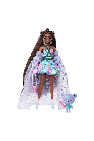 Barbie Extra Fancy Mor Kostümlü Bebek