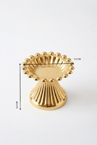 Boncuklu Gold Makaronluk,şekerlik Kahve Yanı Sunumluğu-dekoratif Kase